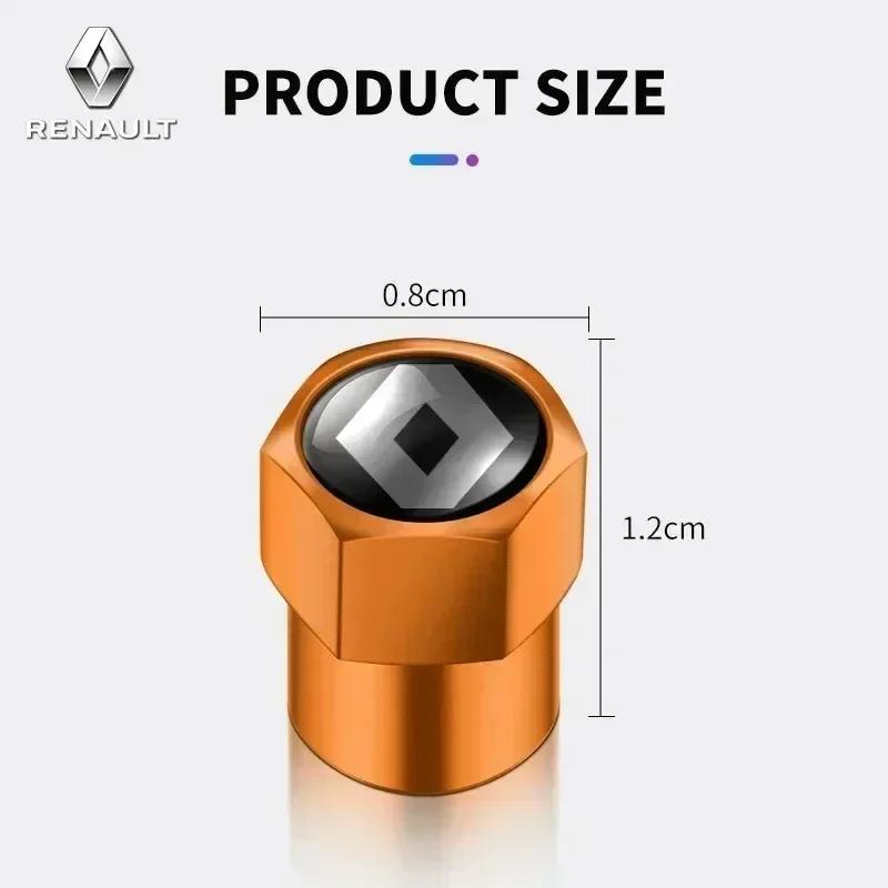Hub Caps New 4Pcs Car Wheel Tire Valve Caps Air Stem Covers Accessories For Renault RS Megane 2 3 Twingo Clio Talisman Captur Tr
