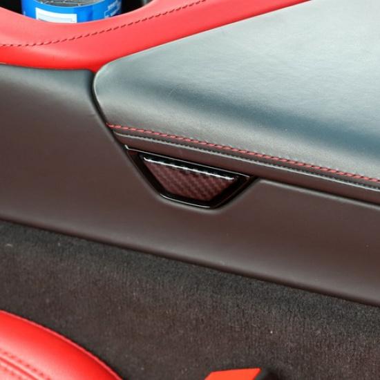Carbon Fiber Central Armrest Box Switch Cover Trim for Chevrolet Corvette C8
