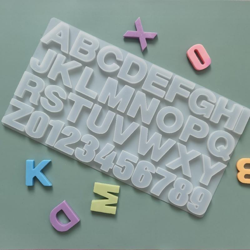 Letter A To Z Pendants Silicone Mold Alphabet Letter and Number Silicone Mold Epoxy Resin Mold for DIY Jewelry Making Supplies