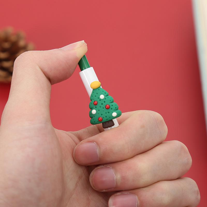 6-teiliges Gelschreiber-Set „Frohe Weihnachten“, Wunschgeschenk, 0,5 mm Kugelschreiber, schwarze Tinte zum Schreiben von Partyzubehör für die Schule