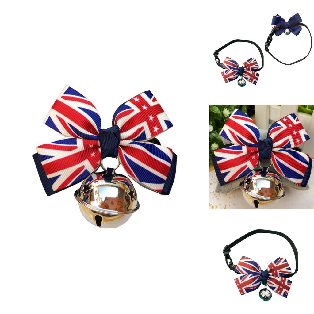 British Flag Bell Collar For Pets With Adjustable Size Great For Decorating Your Furry Friends
