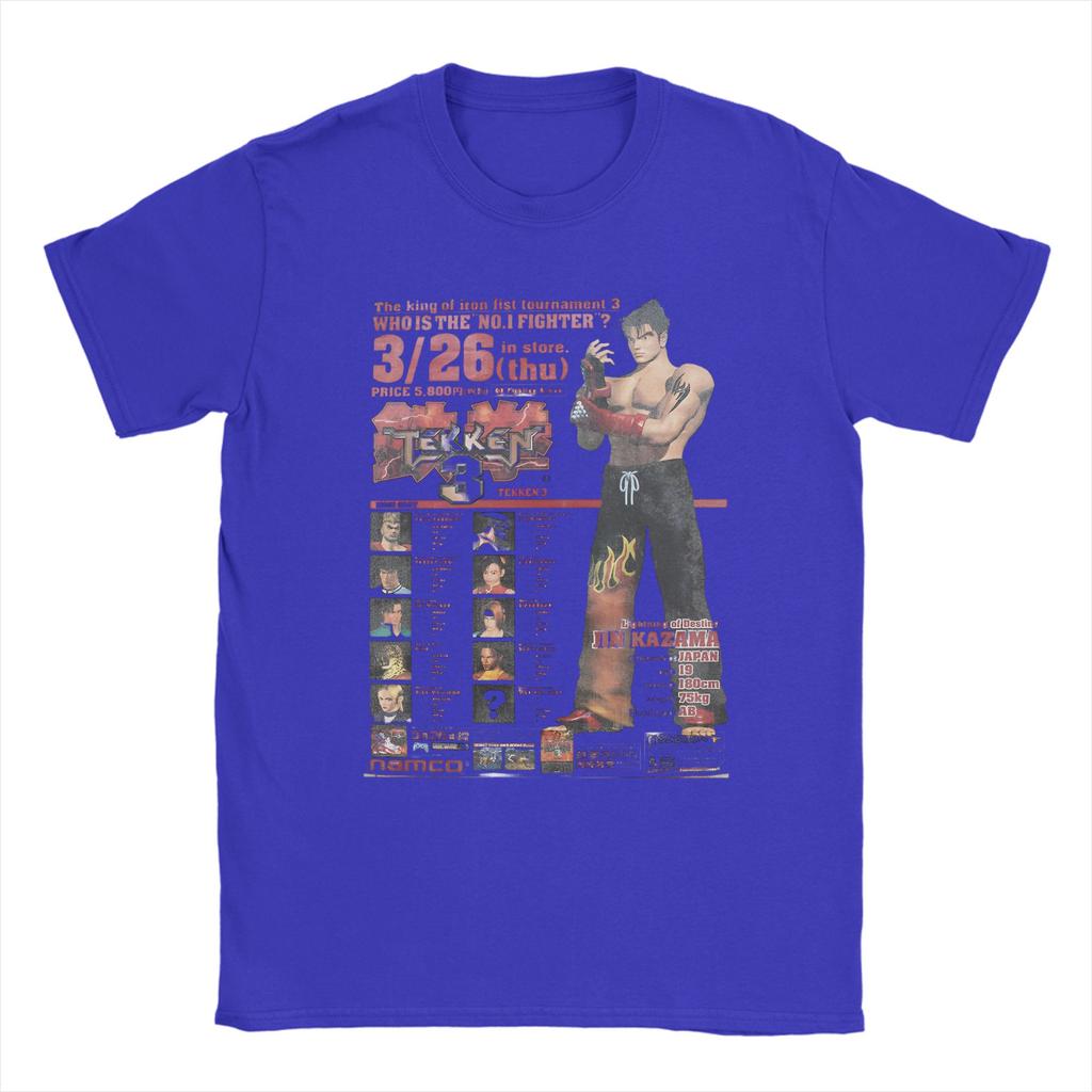 Vintage T Shirt Summer Tekken Japanese Fighting Game Hippie TShirts 100 Cotton Tshirt for Men Awesome Short Sleeve Tops