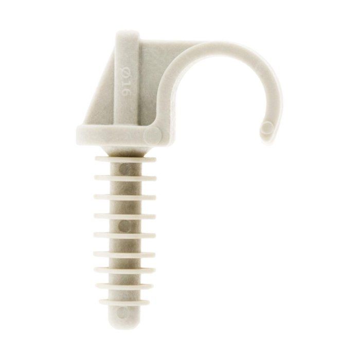 Lot de 10 fixe tubes Ø16mm - Gris - Zenitech