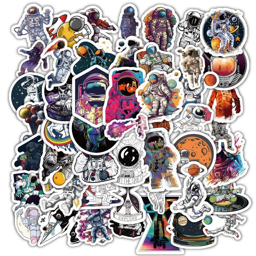 59PCS Cartoon Aerospace Astronaut NASA Graffiti Stickers for Bicycle Hand Account Pencil Case Decals LanLanStickersWorld