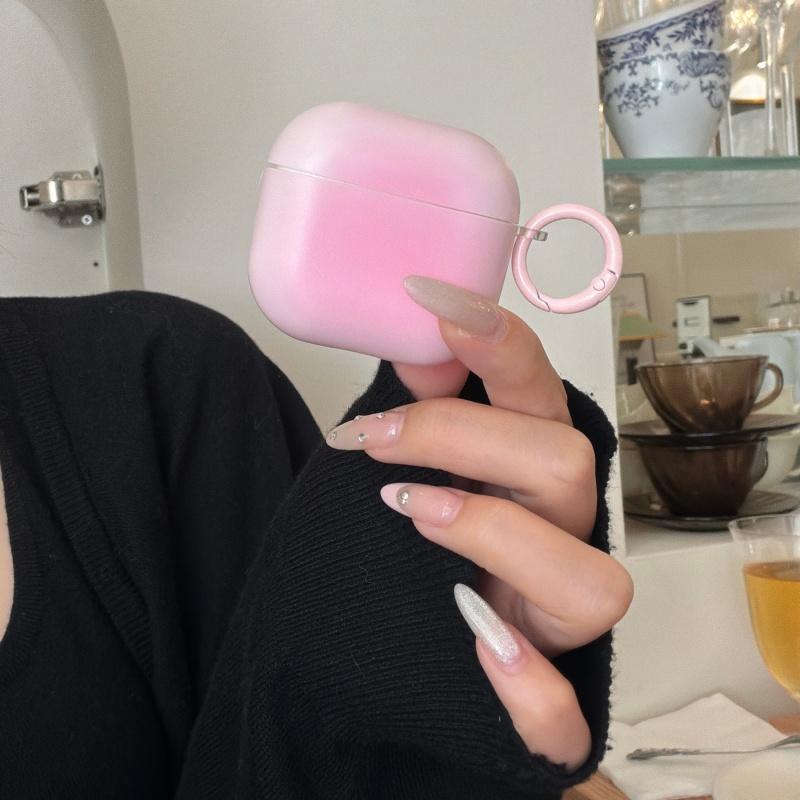 Matte Colors IMD Earphone Protective Case with Ring For Airpods Pro, Pro2, Pro3, 1, 2, 3, 4, ShoShock Proof