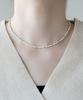 Alleun Silver 925 Swarovski Cut Pearl Silver Necklace Choker