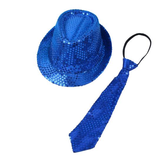 Yousheng Jazz Hat Adult Kids Sequin Stage Show Hat Dance Performance Cap Christmas Halloween New Year Headwear