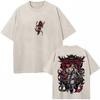 Gewaschenes Anime Jujutsu Kaisen Harajuku Yuta Okkotsu T-Shirts Herren Damen Mode Rundhals Lässiges T-Shirt Lockere Baumwoll-T-Shirts