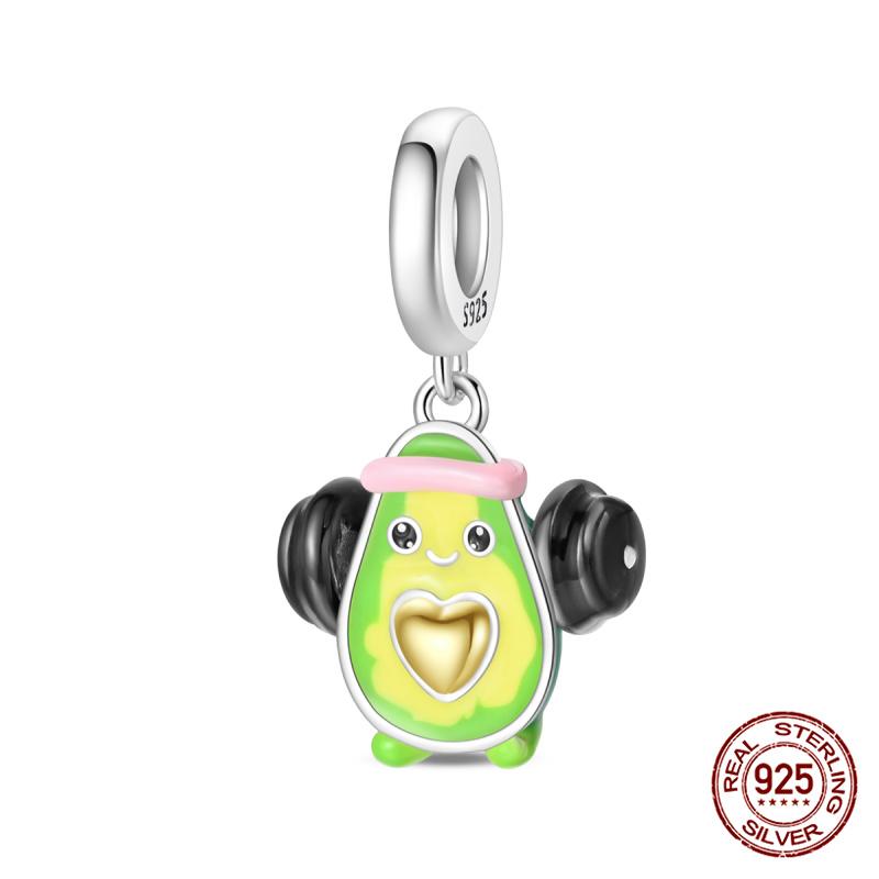 New 100% Copper Summer Coconut Beach Travel Ai Robot Charms Fit Originalbracelet Diy Jewelry Making Women Gift