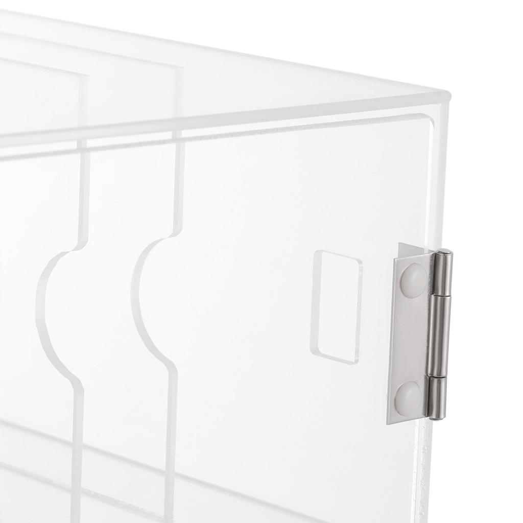 Clear Cell Phone Locker Box, Cell Phones Storage Cabinet, Cell Phone Storage Box Acrylic and Stainless Steel Store Keys, Wallets