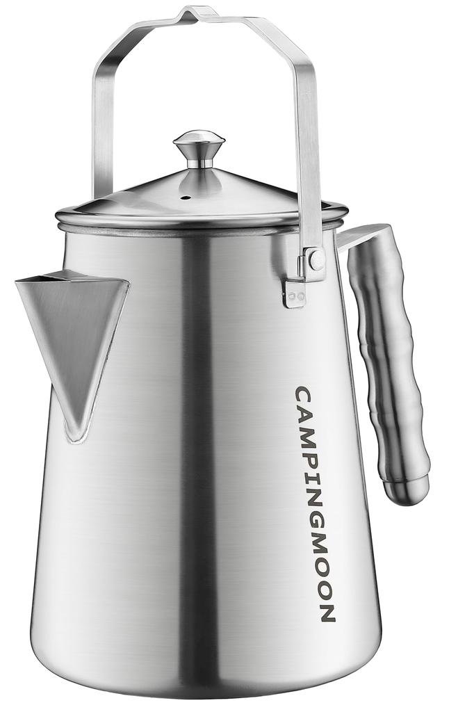 Camping Moon Bonfire Kettle Open Fire Fireplace Kettle Camping Kettle Integrated Molding Stainless Steel 304 1.5L SW-6