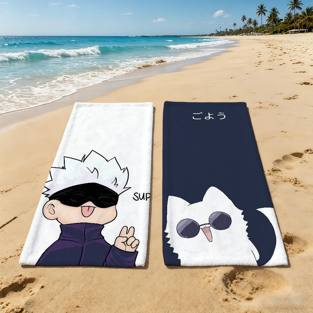 J-Jujutsu K-Kaisen S-Satoru Gojo Anime Handtuch Für Camping im Freien Strandhandtuch Super Saugfähig Schnelltrocknend Sommerhandtuch