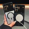 Luxury Folding Bracket Magnetic Case for Samsung Galaxy S25 FE S24 S23 S26 Ultra Plus A57 A37 A17 A07 A36 Lens Protection Cover