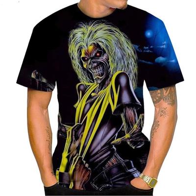 Hot Selling New Live Dead 3D Printing T-shirt Rock Music Round Neck Short Sleeve Heavy Metal Fashion Casual Men's Unisex Top