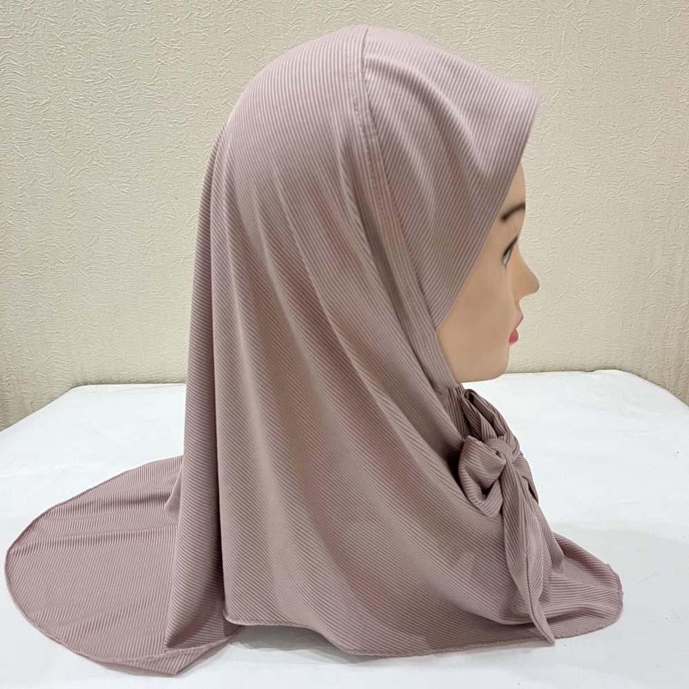 Elastic Chin Support Kids Instant Hijab Breathable Ethnic Style Turban Traveling Abroad Essentials