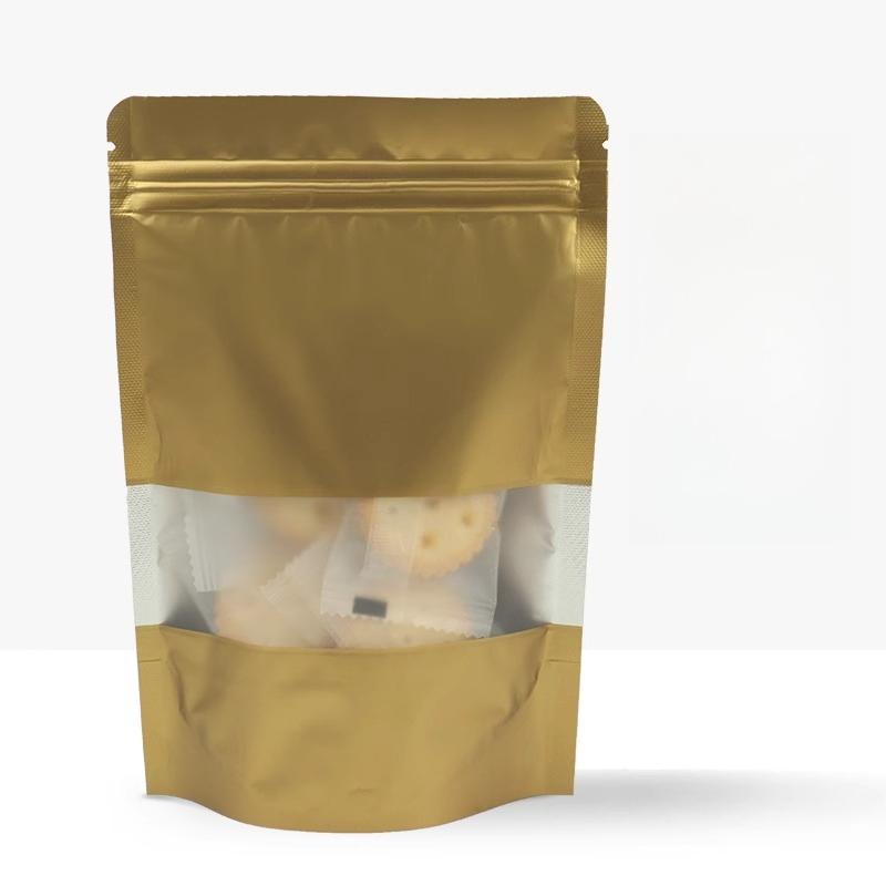 Colored Aluminum Foil Self-supporting Self Sealing Pouch Moisture Proof and Light Proof Sealed Packaging Bag Snack Multi-purpose Sealed Pocket