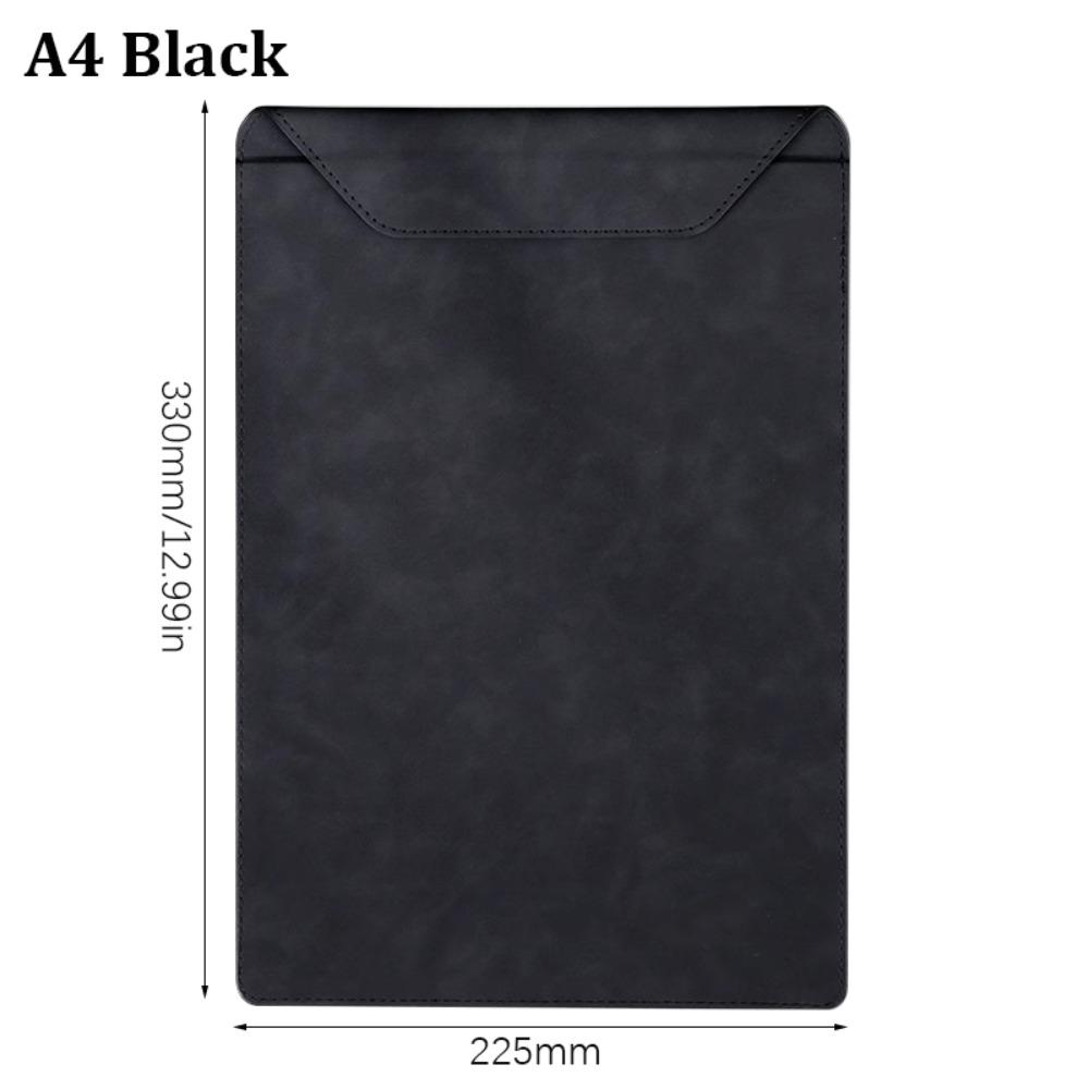 PU Leather Menu Wine Holder Pen Insert Waterproof Clipboard Document Clip Invisible Magnetic Buckle Order Dishes Note Holder