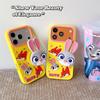 Judy Rabbit Cartoon Stand Anti-Fall Case for iPhone 12/13/14/15/16/17 Pro Max