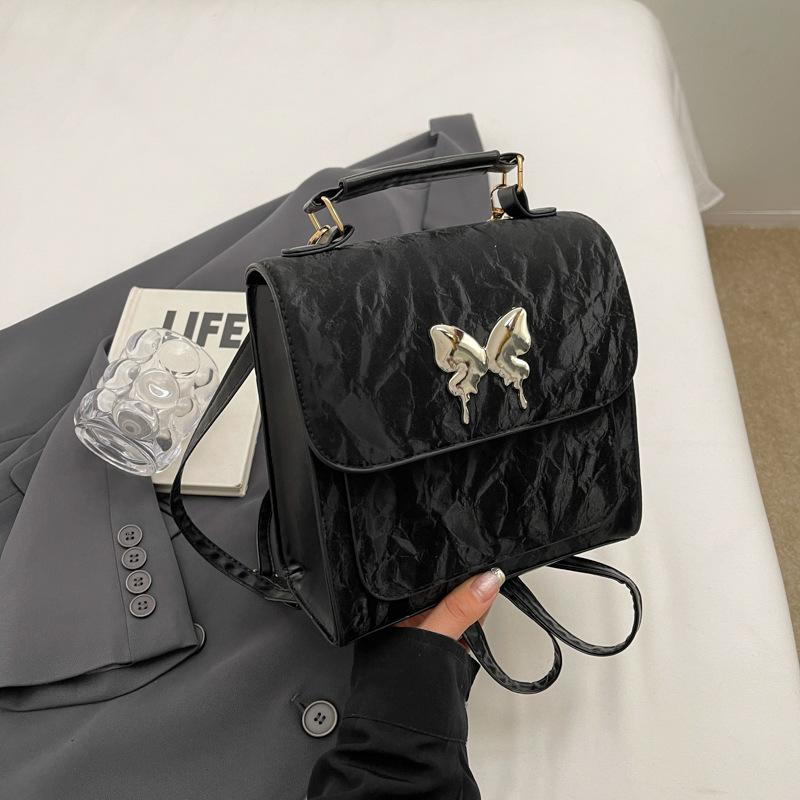 

Дизайнерская сумка-сеанс для женщин 2024 года, новая модная маленькая квадратная сумка, красивый рюкзак для отдыха в студенческом стиле чёрный