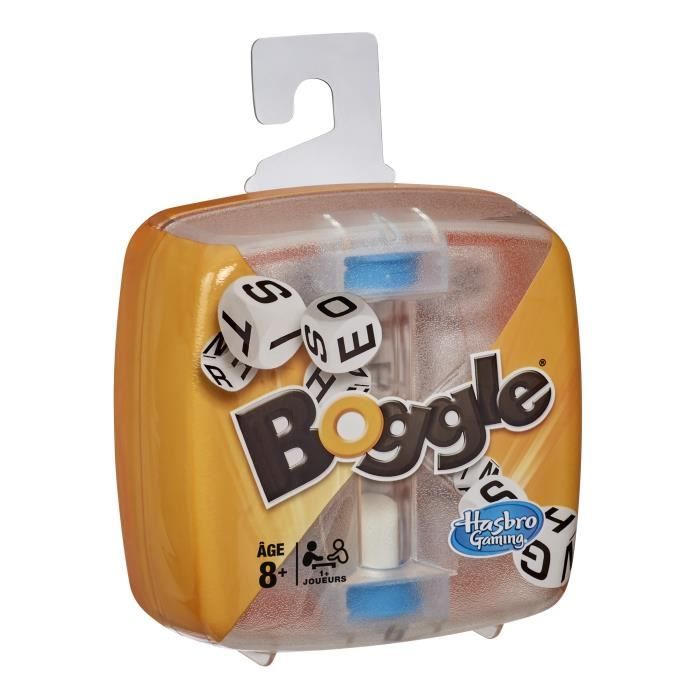 Boggle, Jeu de société de voyage, Jeu de réflexion rapide pour petits et grands, Hasbro Gaming, Dès 8 ans