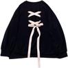 Long Sleeve Loose Fit Plus Pullover Sickly Perfect for Everyday [KTNCFD] Women's Hoodie, Mass-Produced Style, Sizes, Top, Subculture, Cute, Ribbon,