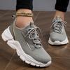 Mesh Orange Casual Shoes Breathable Thick Sole Shoes Women 2026 Woman Comfortable Autumn Lace-up Fashion Slip On Sports Shoes