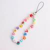 Colorful Beads Phone Lanyard Phone Strap Phone Jewelry Acrylic Material Fashion Phone Accessories for Women Girls Phones