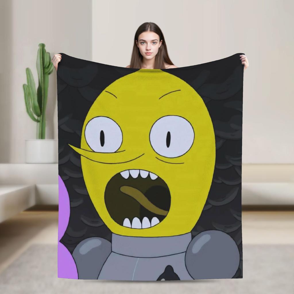 Lemongrab Unakzeptabel Flanelldecke Frühling Warm Weich Überwurfdecke für Kinder Erwachsene Heimdekoration Grafische Tagesdecke Sofabettbezug