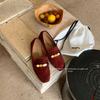 Mori retro brown British style small leather shoes women's shoes 2025 spring and autumn French with skirt loafers single shoes
