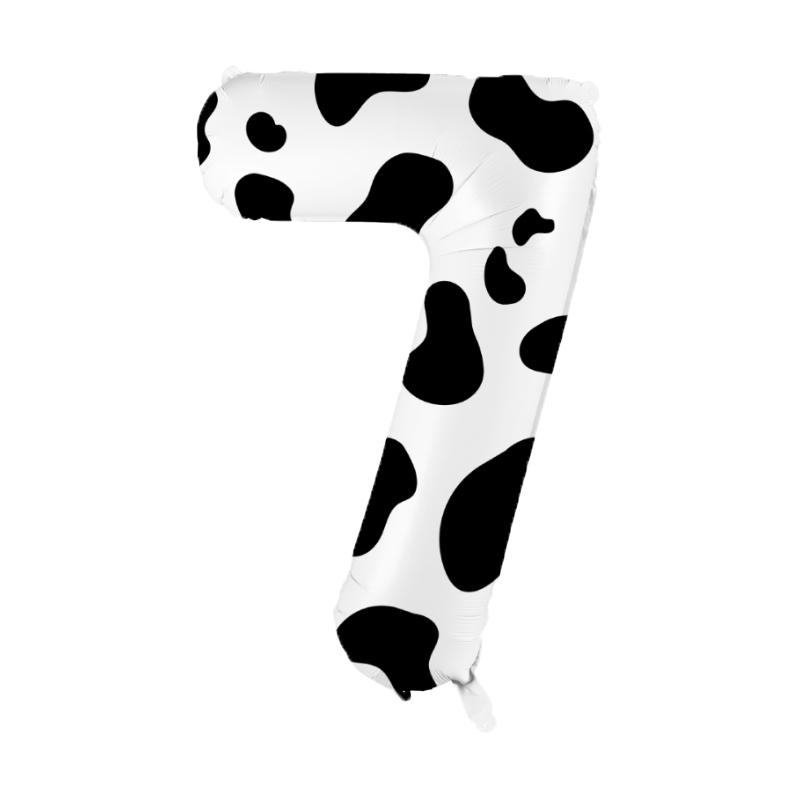 40 Inch Cow Print Number Balloons 1 2 3 4 5 6 7 8 9 Figure Foil Balloon Holy Cow Im One Birthday Cowgirl Theme Party Decorations