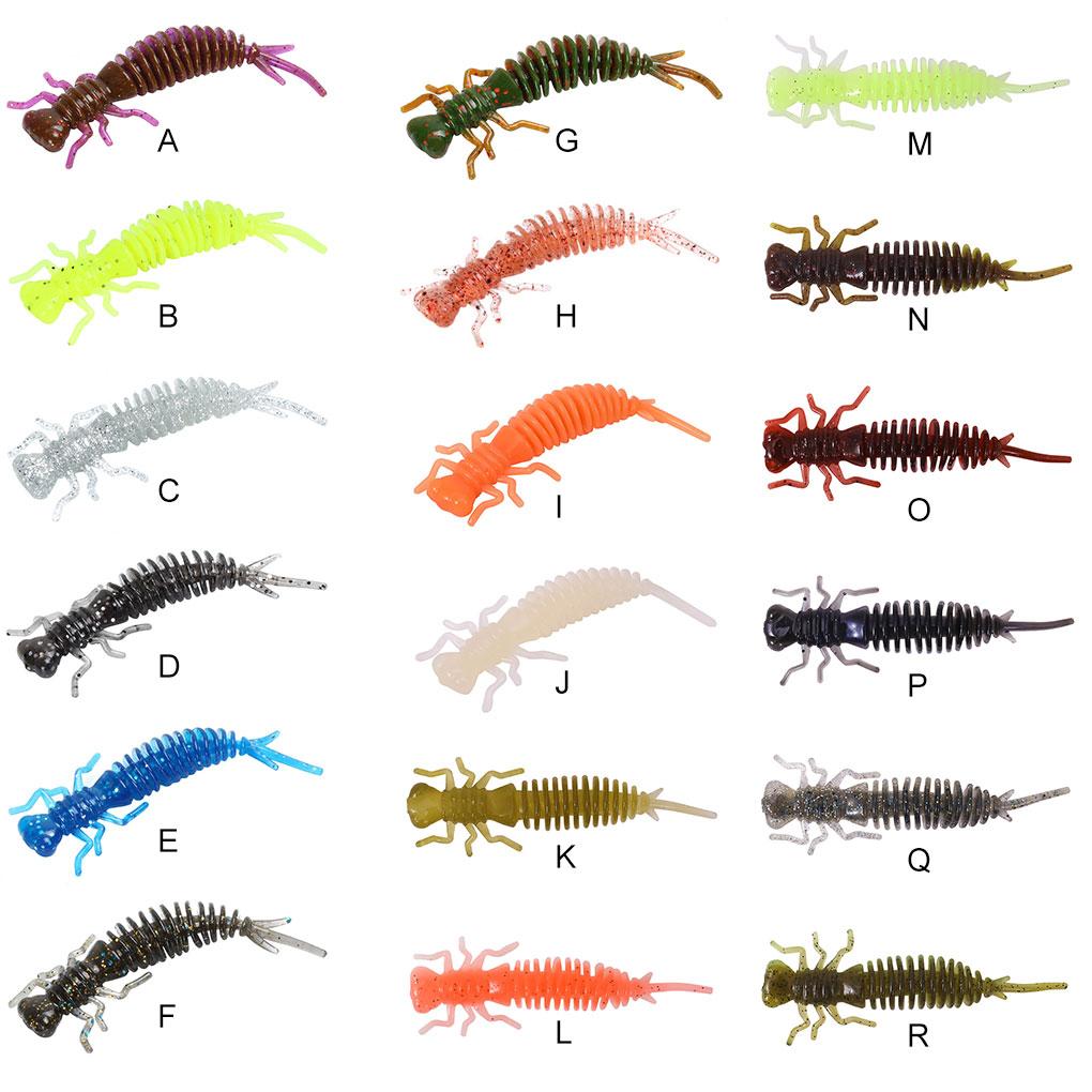 10pcs Simulation Insect Baits Portable Fishing Lures Reusable Soft Fishing Baits 55MM Type I