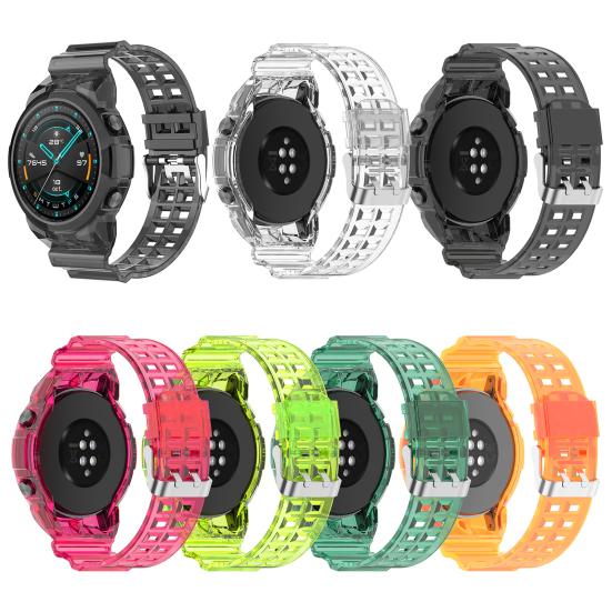 

Wristwatch Band Replaceable Sweat-proof Transparent Sports Replaceable Watch Belt for Huawei Watch GT2 46mm
