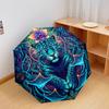 1 PC Automatic Folding Umbrella - Special Symbols and Animals Pattern, Portable & Foldable Design with 8 Ribs, Christmas Birthday Gifts