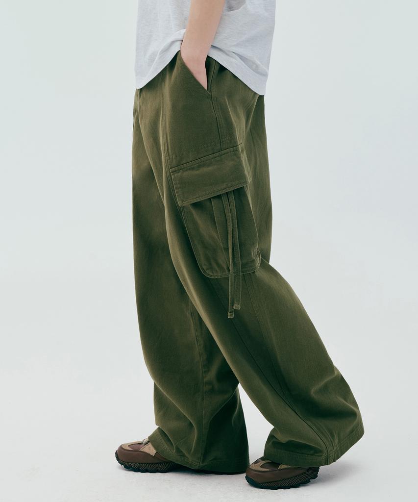 CGP Extra Wide Fit Cargo Cotton Pants_Khaki