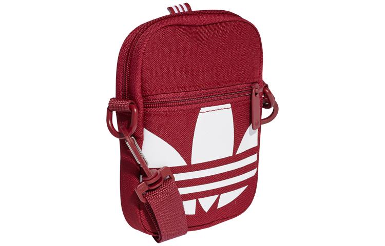 Men's Bag Adidas Originals Fabric Cell Phone Pouch, Shoulder Bag, Crossbody Bag Mini Unisex Maroon