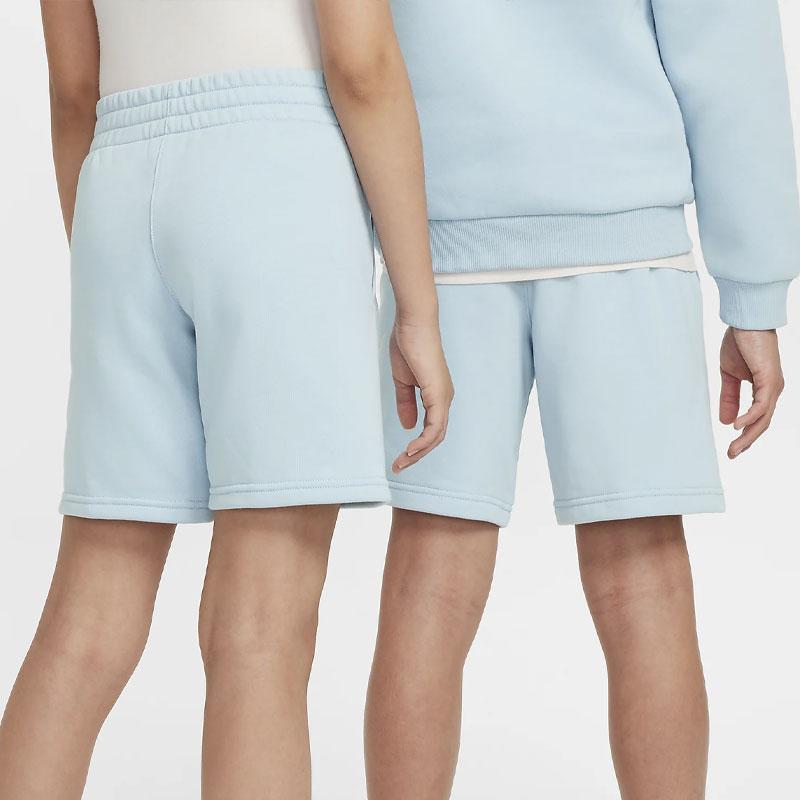 Nike Letter Print Elastic Waist Casual Kids Shorts Kids Shorts Light-Armory-Blue White Gray-Slate FD2997-440