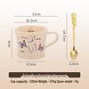 ZISIZ French Retro Ceramic Mug for Women