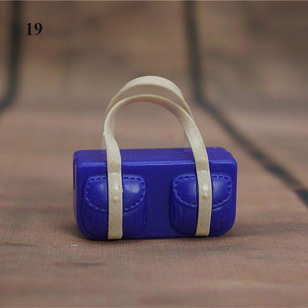 34 Styles Fashion Dollhouse Kids Toys 1/6 Doll Accessories Lady Plastic Bag Dolls Handbag Purse