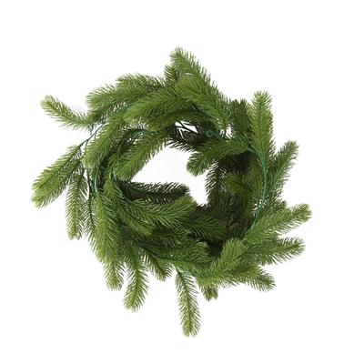 6ft Handmade Christmas Garland,Artificial Cedar Needles Green Seasonal Garland For Christmas TV Cabinet Winter Holiday Indoor Outdoor