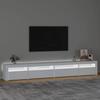 VidaXL TV Stand with LED Lights Entertainment Center Storage Media Unit Living Room Furniture Home 3152746
