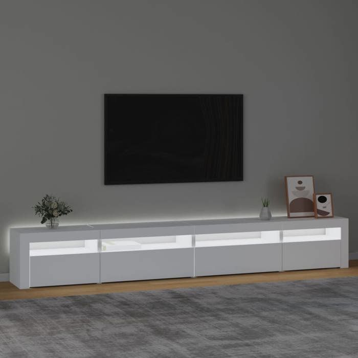VidaXL TV Stand with LED Lights Entertainment Center Storage Media Unit Living Room Furniture Home 3152746
