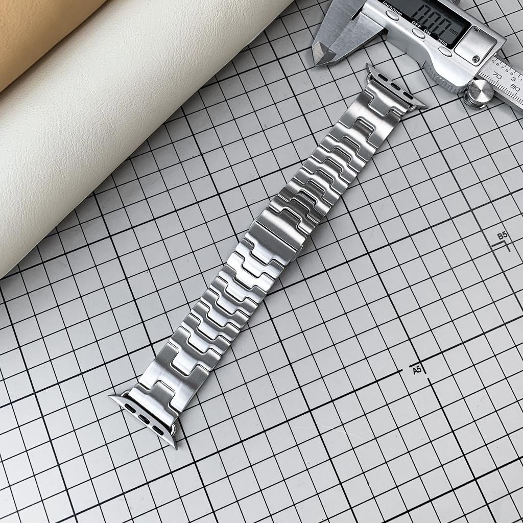 Titanium Color Band For Apple Watch Series 11 46mm 42mm Strap Stainless Steel H-Shaped Steel Band iWatch Ultra 3 2 49mm 45mm 40 41mm SE3 44mm Bracelet