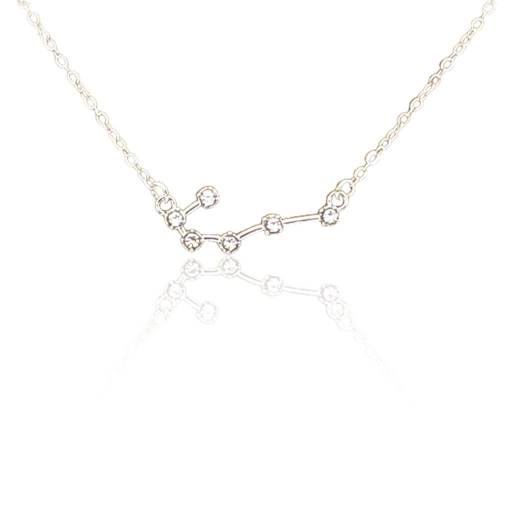 Ins Twelve Chic Friendship Necklace Sign Chain Jewelry Creative Charm Pendant DIY Rhinestone Zodiac for Lover Festival Gifts