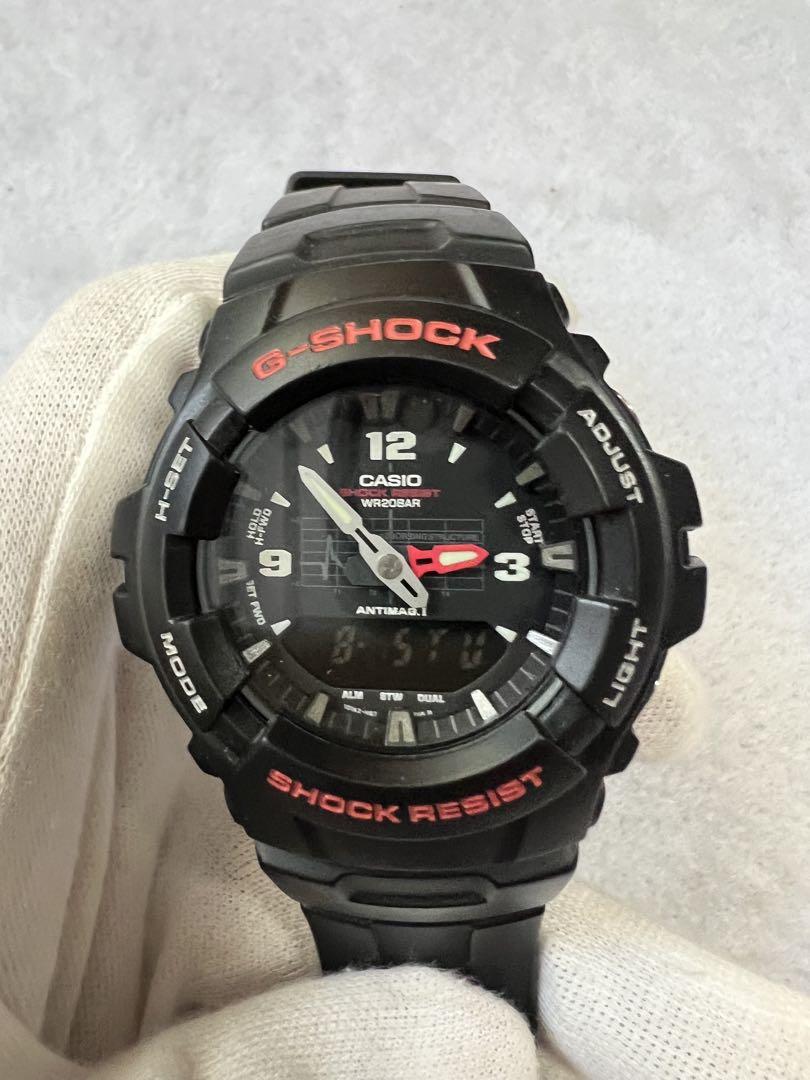 

[USED] Fully functional CASIO G-SHOCK G-100 black watch, waterproof to 20 bar