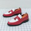 Spring large size formal business leather shoes Brock men's shoes overalls tassel one pedal loafers 46