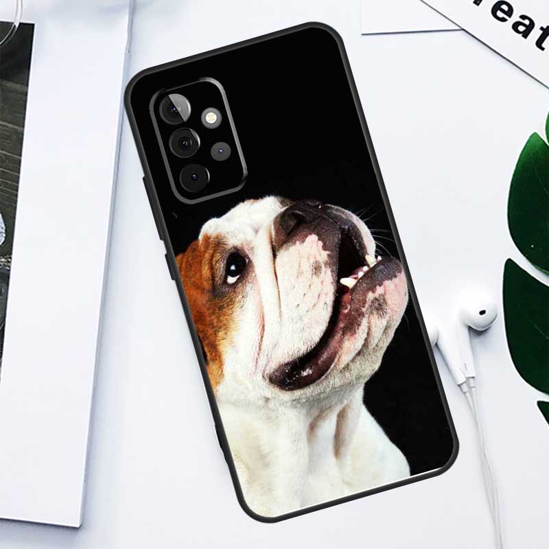 British English Bulldog For Samsung Galaxy A52 A22 A32 A54 A34 A14 A55 A35 A15 A53 A33 A13 A05 A06 A16 Phone Case