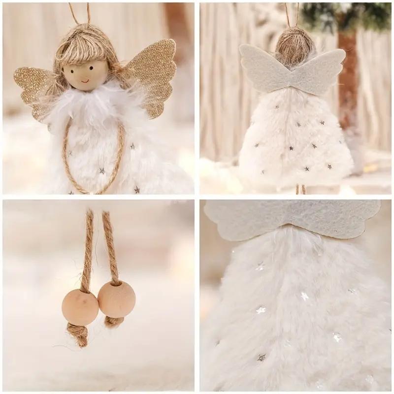 Christmas Decoration Angel Doll Pendant Plush Angel Pendant for Christmas Party New Year Birthday Party Wedding Decoration
