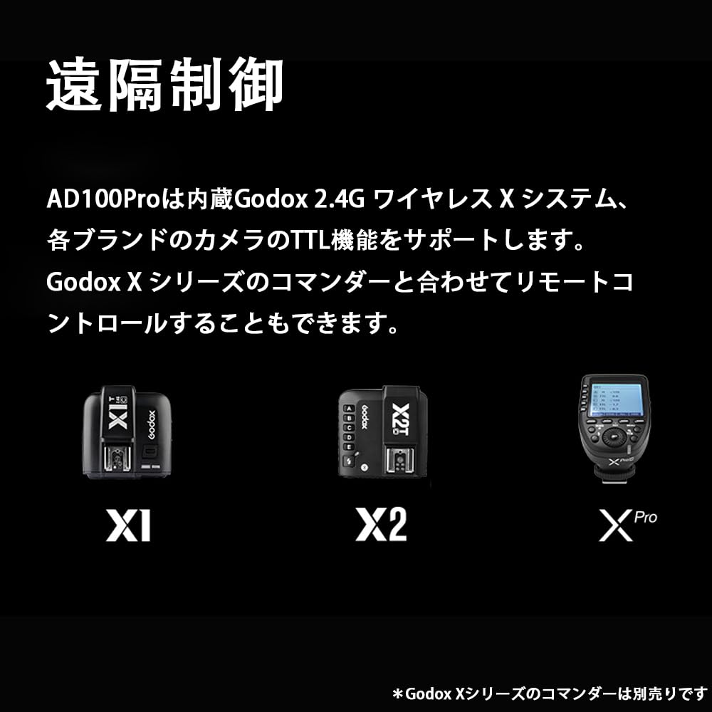 GODOX AD100Pro Flash LED Modeling HSS Japanese Instruction Manual Strobe, 100W, TTL, 2.4G Wireless, Lamp, 1/8000s, [Used]