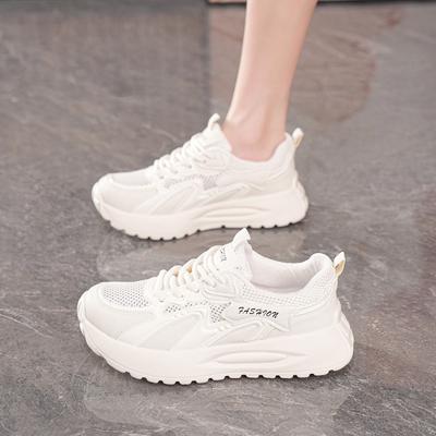 New Women's Shoes Breathable Sports Shoes Versatile Thick-soled Casual Soft-soled Shoes Dad Shoes