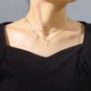 Cazador Jesus Religious Jewelry Double Cross Choker Necklaces Stainless Steel Gold Color Chain Necklaces for Women Girls 2026